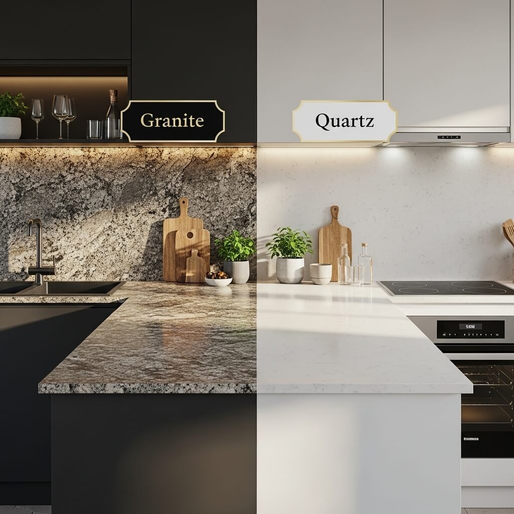 GRANITE COUNTERTOPS VS QUARTZ COUNTERTOPS